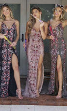 Primavera Couture 4313 - Floral Pattern Prom Dress