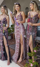 Primavera Couture 4313 - Floral Pattern Prom Dress