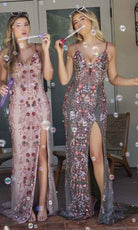Primavera Couture 4313 - Floral Pattern Prom Dress