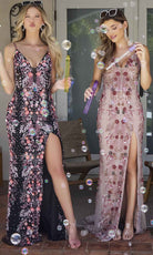 Primavera Couture 4313 - Floral Pattern Prom Dress