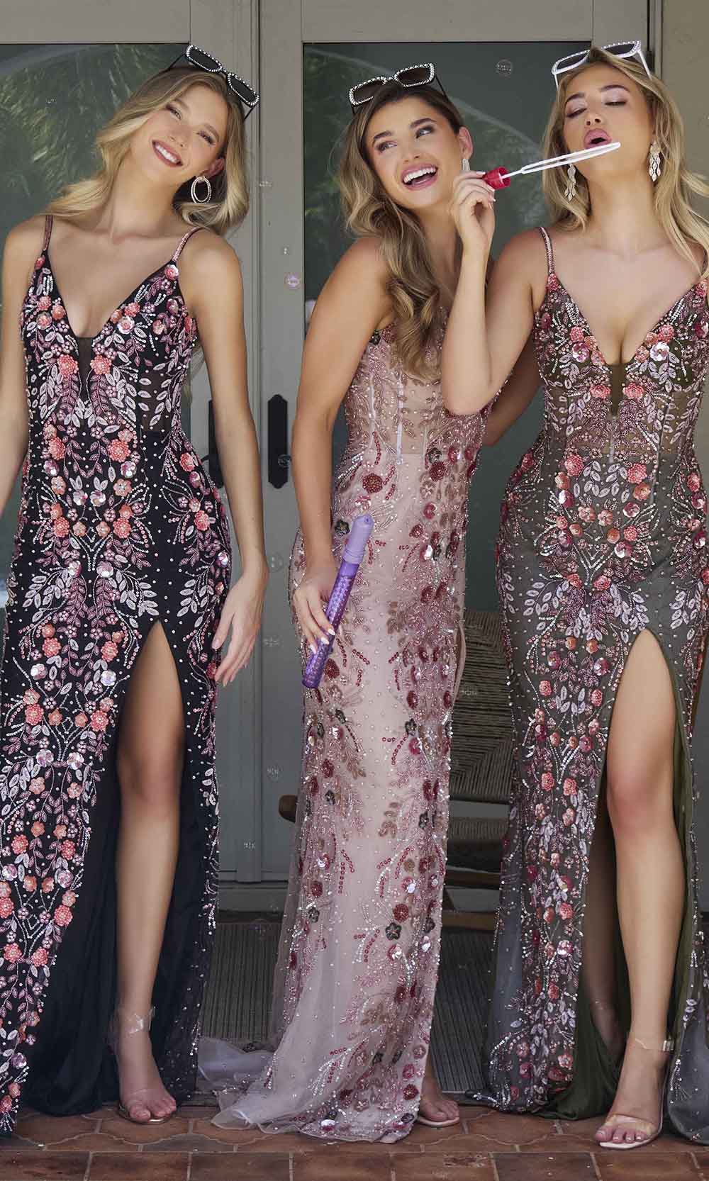 Primavera Couture 4313 - Floral Pattern Prom Dress - view 13