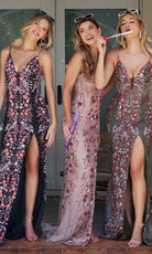 Primavera Couture 4313 - Floral Pattern Prom Dress - view 13