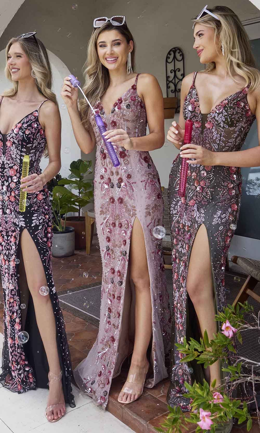 Primavera Couture 4313 - Floral Pattern Prom Dress - view 11