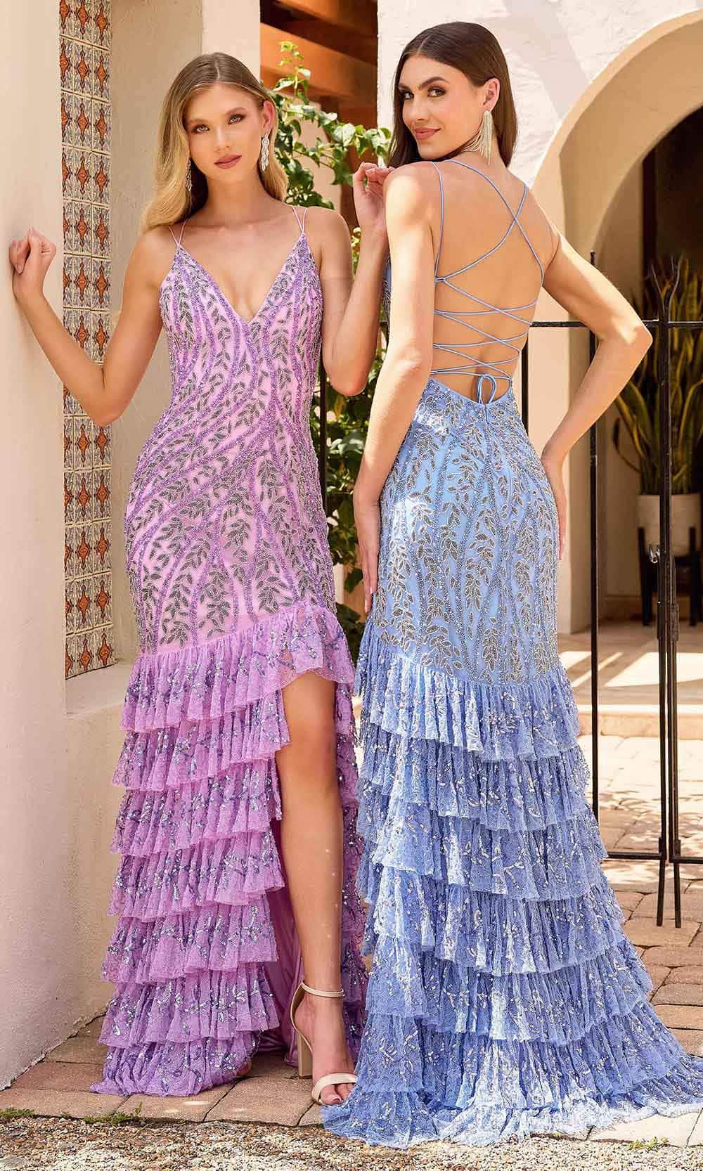 Primavera Couture 4315 - Tiered Skirt Prom Dress - view 7
