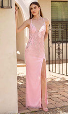 Primavera Couture 4318 - Embellished Pattern Prom Dress - detail view