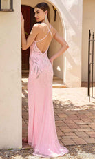 Primavera Couture 4318 - Embellished Pattern Prom Dress - view 4