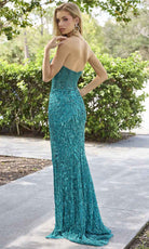 Primavera Couture 4321 - Foliage Pattern Prom Dress