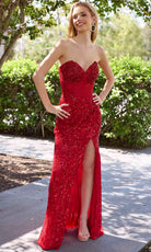 Primavera Couture 4321 - Foliage Pattern Prom Dress - view 7