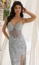 Primavera Couture 4321 - Foliage Pattern Prom Dress - view 6