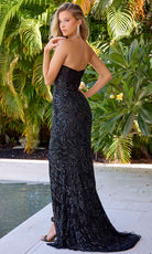 Primavera Couture 4321 - Foliage Pattern Prom Dress - back view