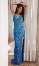 Primavera Couture 4325 - Sequin V-Neck Prom Dress - view 5