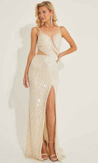 Primavera Couture 4327 - Asymmetrical Cutout Prom Dress - view 6