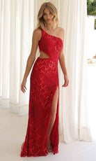 Primavera Couture 4329 - Sequin Motif Cutout Dress - view 4