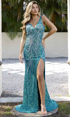Primavera Couture 4333 - Swirl Ornate Prom Dress