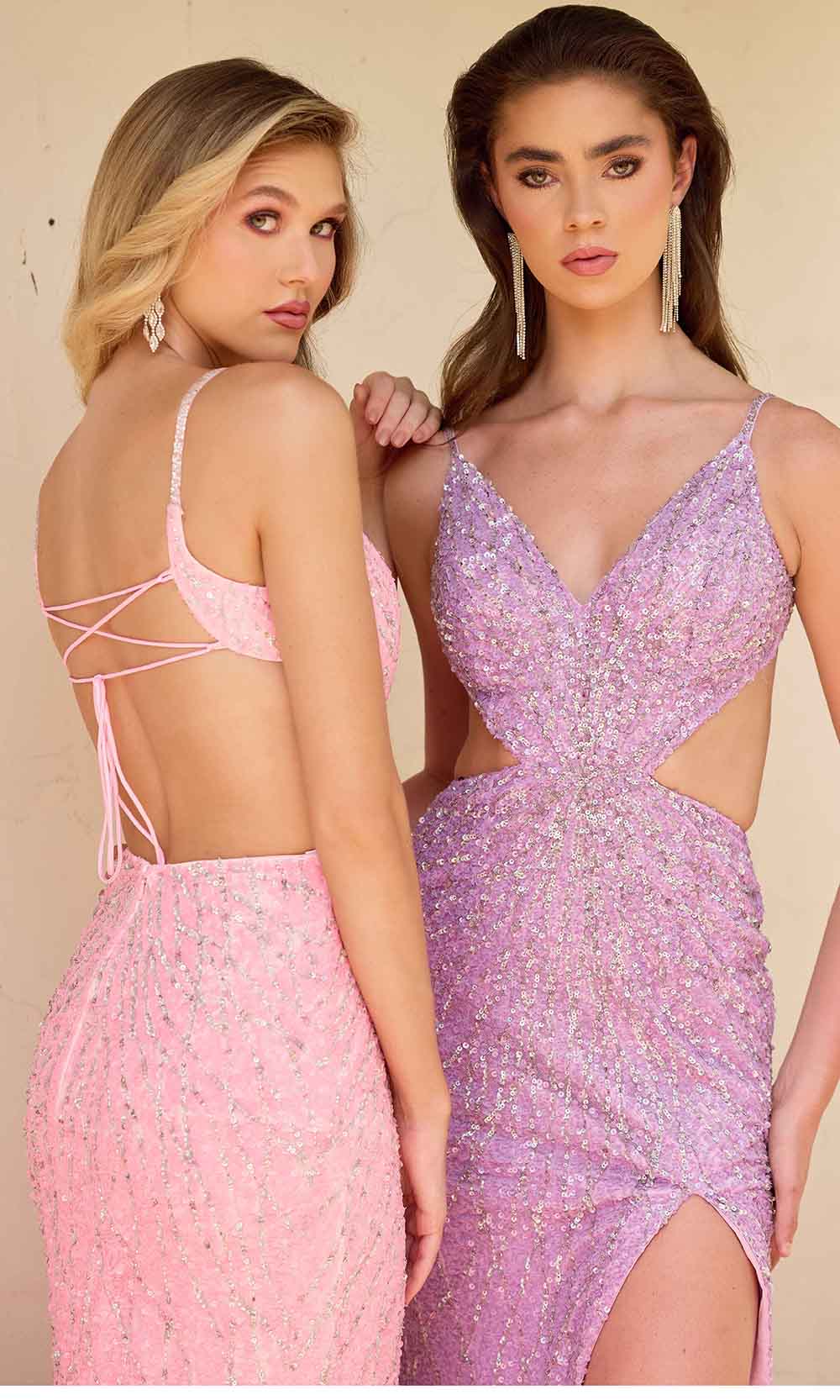 Primavera Couture 4334 - Sequin Cutout Prom Dress - view 5