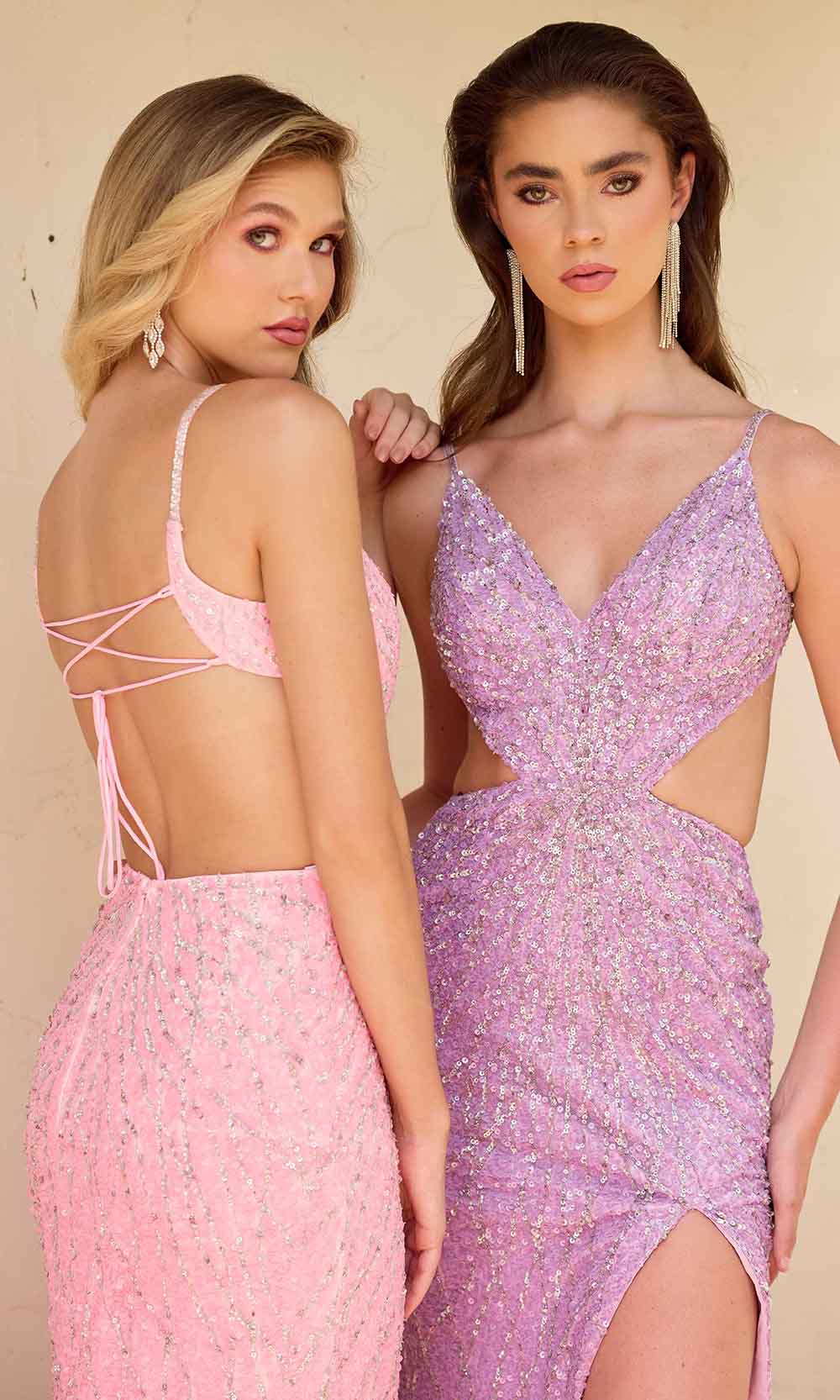Primavera Couture 4334 - Sequin Cutout Prom Dress - view 7