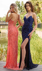 Primavera Couture 4335 - Patterned Sheath Prom Dress
