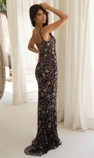 Primavera Couture 4336 - Floral Embellished Prom Dress - back view