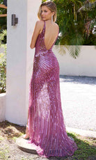 Primavera Couture 4346 - Sequin Style Sheath Prom Dress - view 4