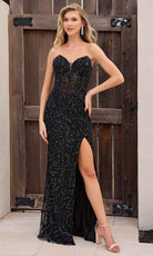 Primavera Couture 4360 - V-Neck Beaded Sequin Prom Dress - designer prom dress at Silhouette Dresses