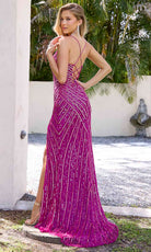 Primavera Couture 4363 - Scoop Neck Sequin Ornate Prom Dress - detail view