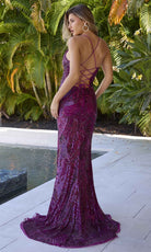 Primavera Couture 4365 - Lace Up Sequin Prom Dress