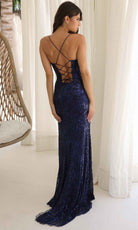 Primavera Couture 4365 - Lace Up Sequin Prom Dress