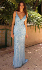 Primavera Couture 4368 - Open Back Sequin Ornate Prom Dress