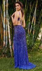 Primavera Couture 4370 - Cutout Waist Multicolor Sequin Prom Dress