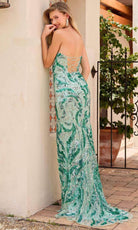 Primavera Couture 4373 - Strapless V-Neck Sequin Prom Dress