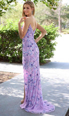 Primavera Couture 4374 - Floral Sequin Deep V-Neck Prom Dress - view 8