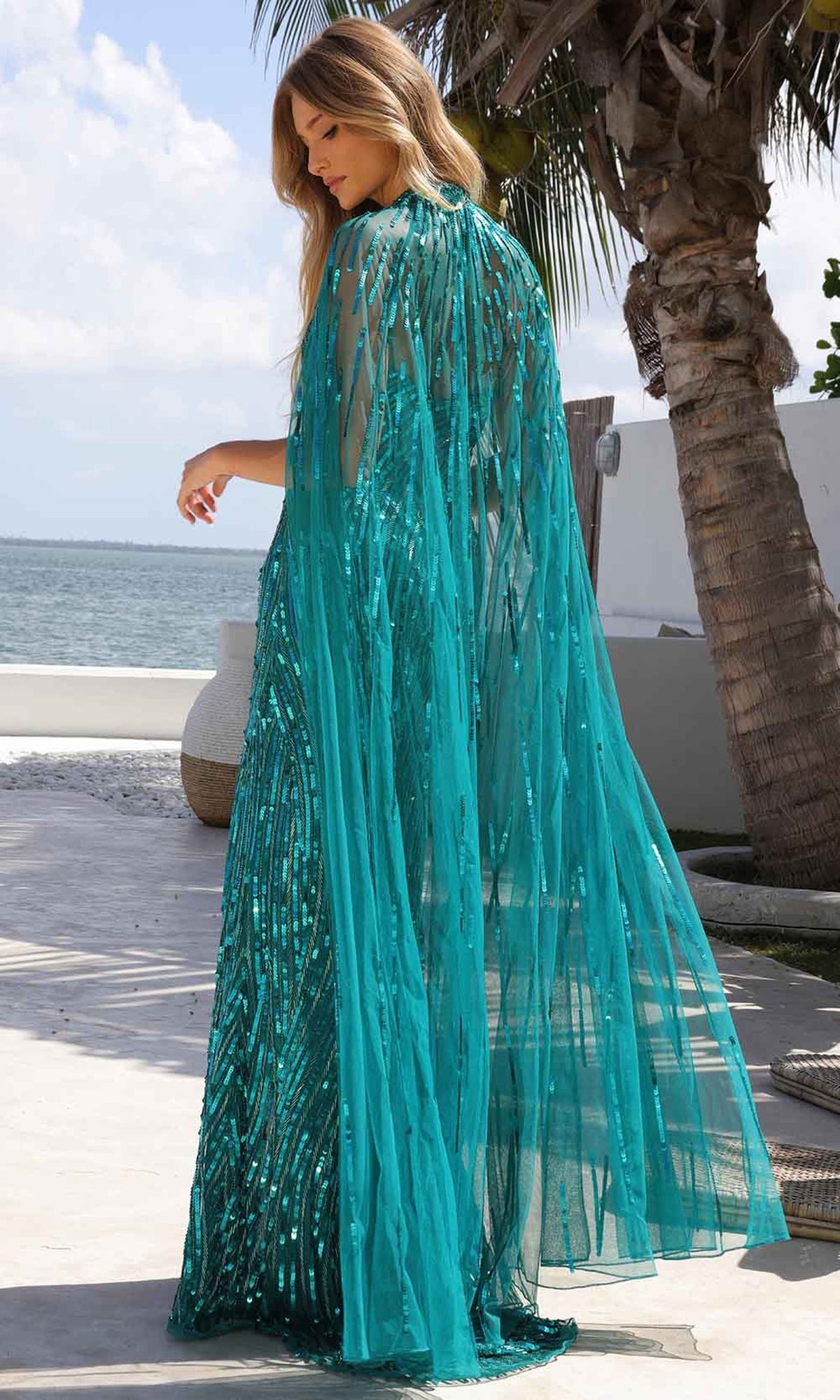 Primavera Couture 4376 - Scoop Neckline Sequin Prom Gown