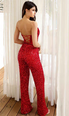 Primavera Couture 4383 - Embellished Sweetheart Fitted Jumpsuit - view 7