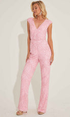 Primavera Couture 4384 - V-Neck Beaded Jumpsuit - designer formal jumpsuit at Silhouette Dresses