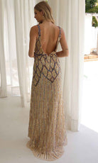 Primavera Couture 4386 - Sequin Low V-Back Prom Dress