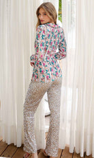 Primavera Couture 4388 - Floral Sequin Blazer Pantsuit