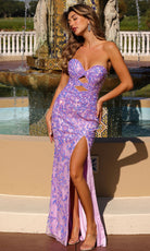 Primavera Couture 4504 - Strapless Embellished Cutout Dress