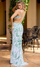 Primavera Couture 4508 - Paisley Beaded Cutout Prom Dress