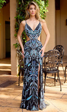 Primavera Couture 4508 - Paisley Beaded Cutout Prom Dress
