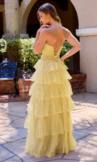 Primavera Couture 4510 - Strapless Ruffled Sparkle Dress - Silhouette Dresses