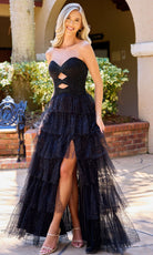 Primavera Couture 4510 - Strapless Ruffled Sparkle Dress