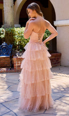 Primavera Couture 4510 - Strapless Ruffled Sparkle Dress - Silhouette Dresses