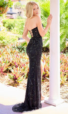 Primavera Couture 4518 - Bead Embellished V-Neckline Prom Dress
