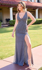 Primavera Couture 4536 - Wide Strap Allover Beaded Prom Dress