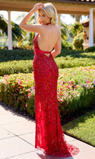 Primavera Couture 4538 - Halter Neckline Bow Waist Prom Dress