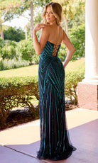 Primavera Couture 4558 - Beaded Open Back Slit Dress