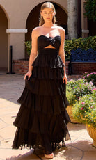 Primavera Couture 4563 - Strapless Tiered Ruffled Prom Dress - Silhouette Dresses