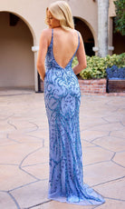 Primavera Couture 4593 - Deep V-Neck Fitted Long Dress