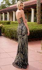 Primavera Couture 4594 - Leaf Beaded Sweetheart Neckline Dress
