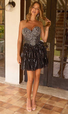 Primavera Couture 4611 - Strapless Basque Waist Tiered Cocktail Dress - Silhouette Dresses